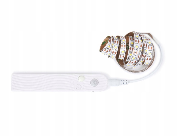 TAŚMA LED MONO 2M Z CZUJNIKIEM RUCHU NA BATERIE