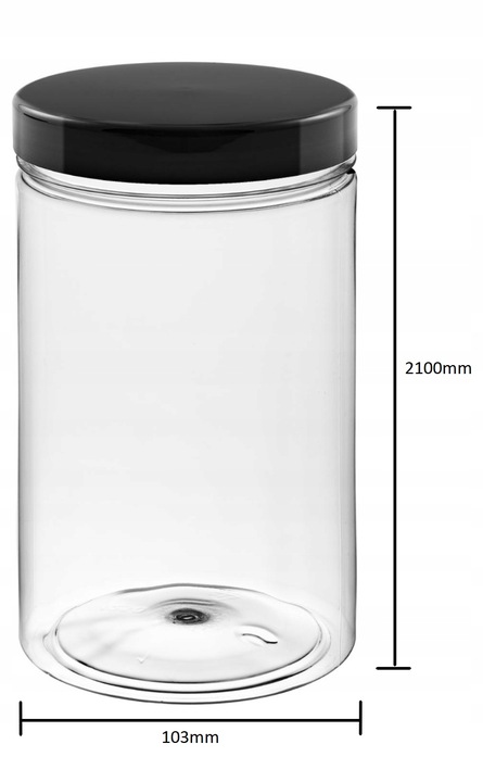 Pojemnik słoik plastikowy 1,5L makaron 1500ml x 6