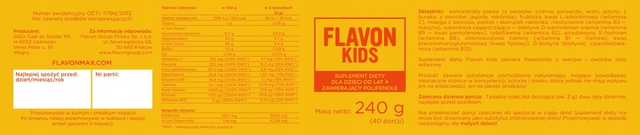 FLAVON KIDS dla dzieci na odporność