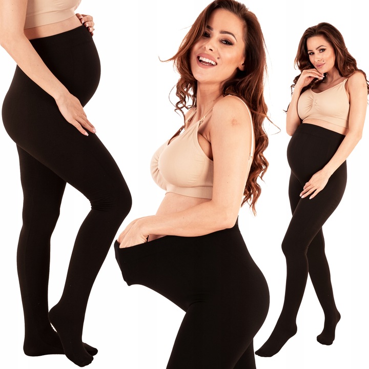 BambusowenRajstopy Ciążowe OCIEPLANE FUTERKIEM od wewnątrz do –30°C