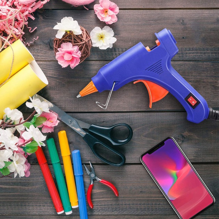 PRECYZYJNY PISTOLET DO KLEJENIA NA GORĄCO KLEJARKA + ZESTAW 60 LASEK