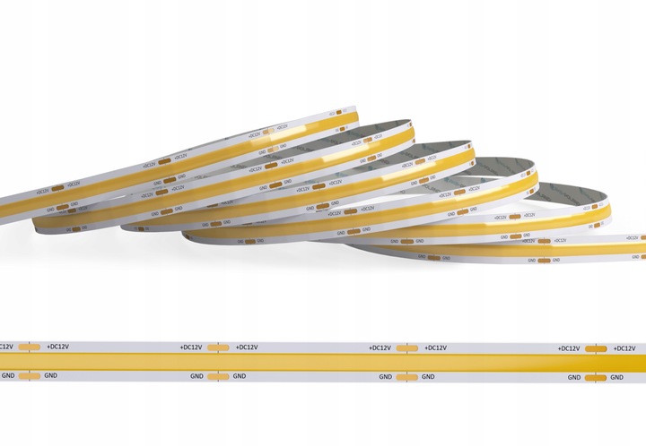 MOCNA Taśma LED COB 5M 12V NEON CIEPŁA LINIA