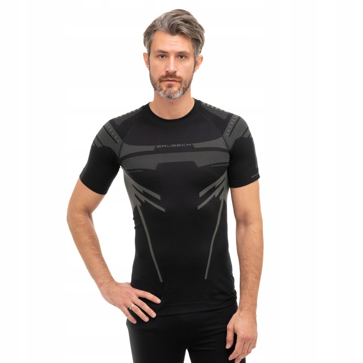 Męska koszulka TERMOAKTYWNA z krótkim rękawem BRUBECK DRY ODDYCHAJĄCA