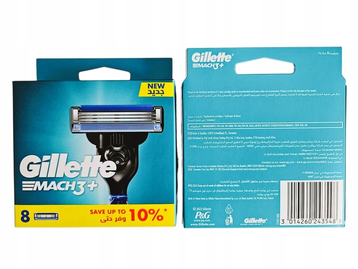 8 SZTUK ! MACH3 MADE IN POLAND wersja eksportowa ! Wkłady do maszynki MACH3