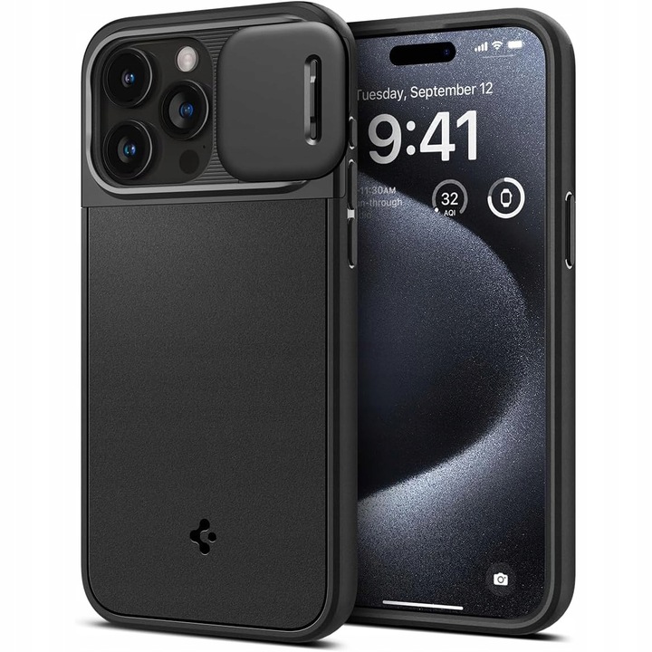 SPIGEN OPTIK ARMOR MAG MAGSAFE IPHONE 16 PRO BLACK