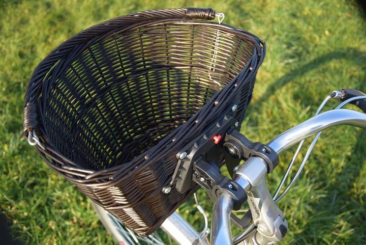 Kosz wiklinowy na rower koszyk ROWEROWY na click wiklina polski 3 kolory