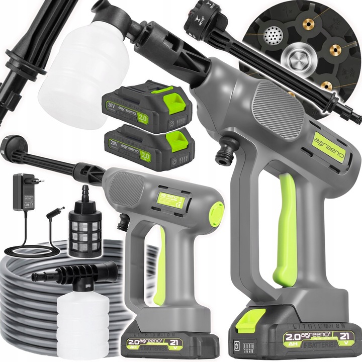 Myjka Ciśnieniowa 60B Akumulatorowa elektryczna 2x2AH MOCNA AGREENO