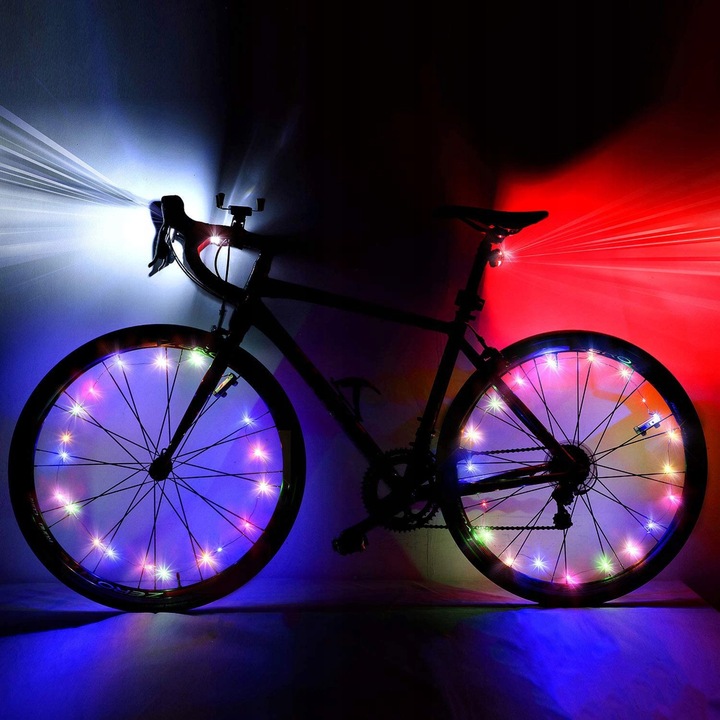 MOCNA LAMPKA ROWEROWA PRZEDNIA TYLNA LED WODOODPORNA AKUMULATOR USB ZESTAW