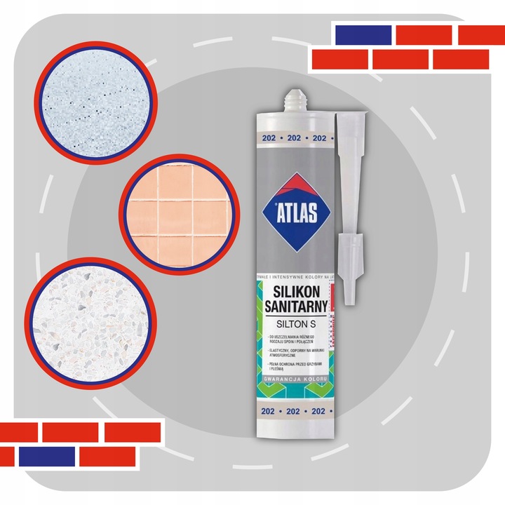 ATLAS SILIKON SILTON S 280ml - 202 POPIELATY