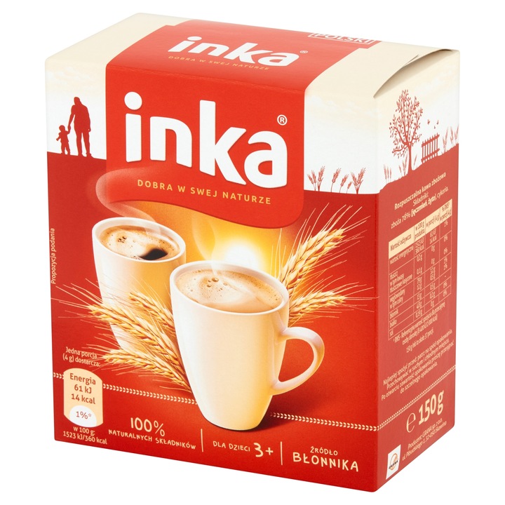 Inka Rozpuszczalna kawa zbożowa klasyczna 150 g x40