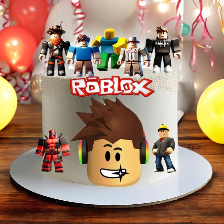 Jadalne Dekoracja z opłatka cukrowego ROBLOX wycięte