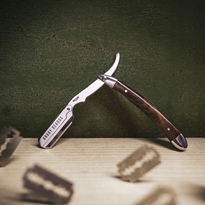 Brzytwa Do Golenia na Żyletki Angry Beards Shavette ZIZKA z etui