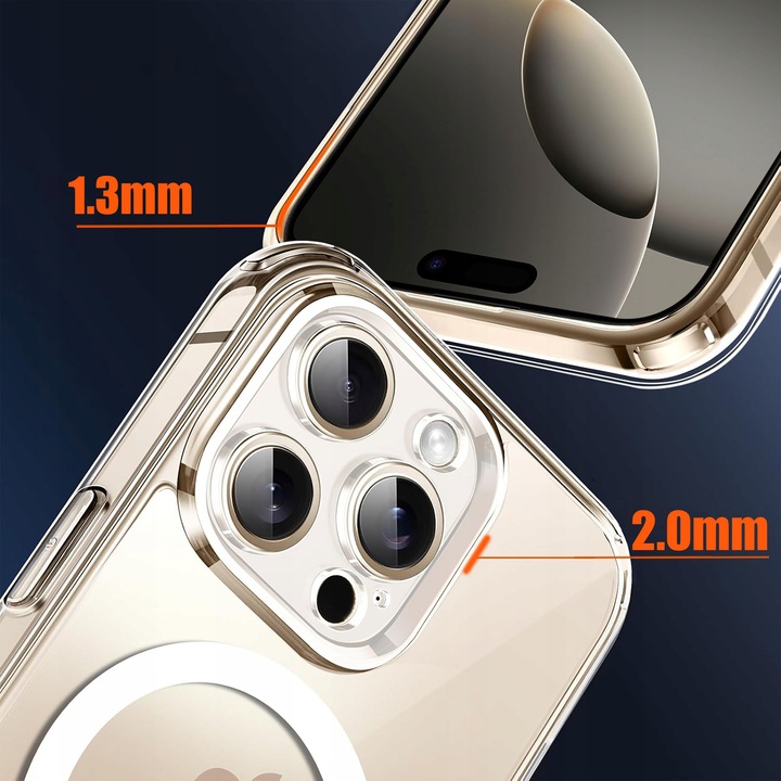 Etui do iPhone 16 Pro WZMACNIANE do MAGSAFE ANTI SHOCK CASE + Szkło 9H