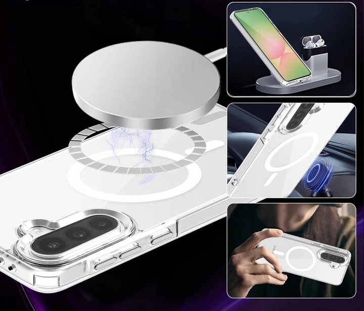 Etui do Samsung Galaxy A56 / A36 MAGNETYCZNE PREMIUM do MagSafe +2szt SZKŁO