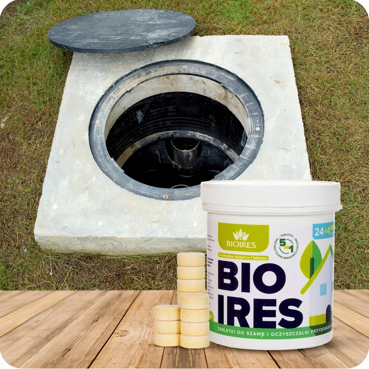 Bio tabletki bakterie do oczyszczalni szamba zapas na rok mocny