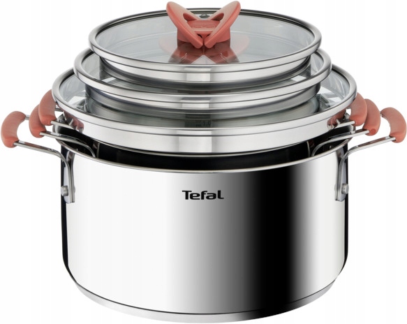Zestaw garnków Tefal Opti'Space stal nierdzewna 6 el.