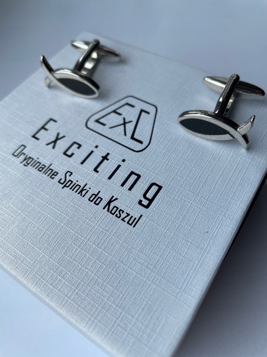 Męskie srebrne spinki do mankietów EXC Symbol Ryby Znak Ryby