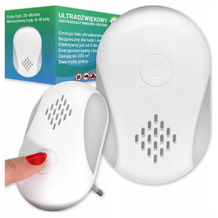 ODSTRASZACZ MYSZY OWADÓW I GRYZONI ULTRADZWIĘKOWY NA KUNY SZCZURY