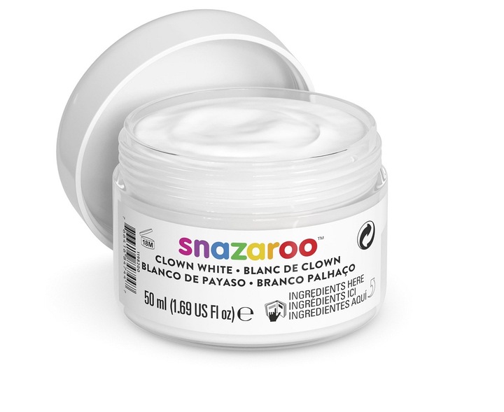 Profesjonalna Farba do Malowania Twarzy i Ciała Biała White 50 ml Snazaroo