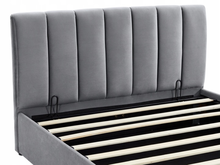 Łóżko 120x200 tapicerowane z zagłówkiem i stelażem MONTREAL VELVET