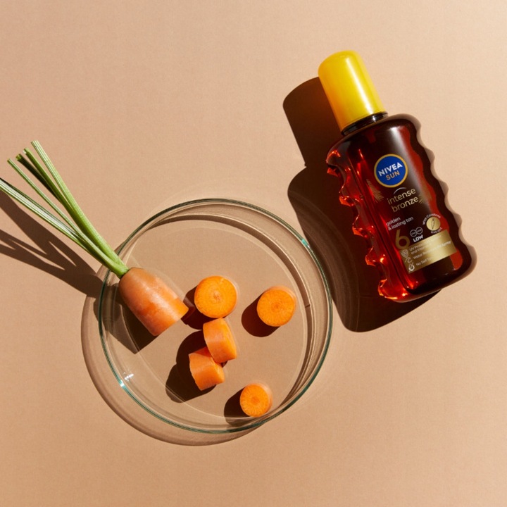 NIVEA SUN INTENSE BRONZE Olejek karotenowy SPF 6 spray do opalania 200ml