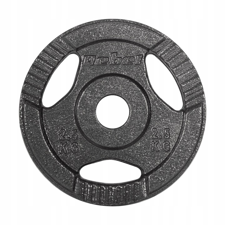 Obciążenie żeliwne zestaw 4x2.5kg 10kg otwór 31mm talerz z uchwytami REBEL