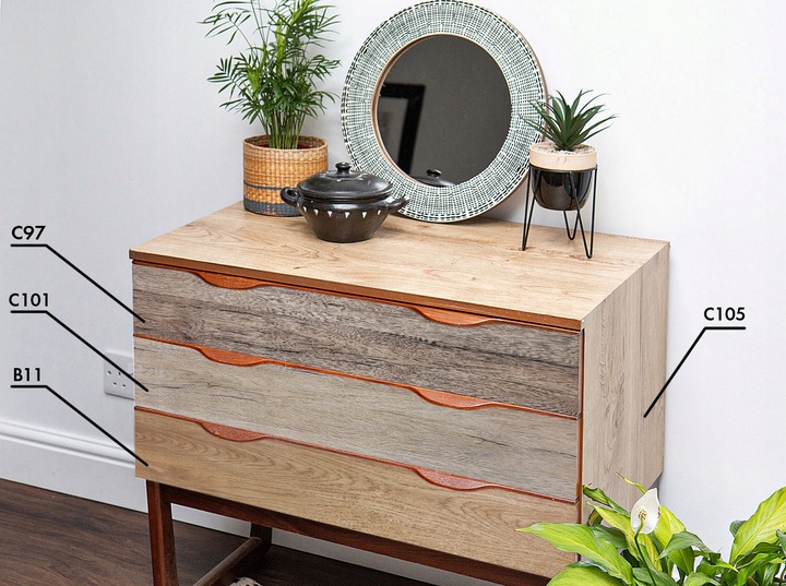 Okleina Drewnopodobna DĄB Folia Meblowa Klejowa 90x210cm Wzory Do