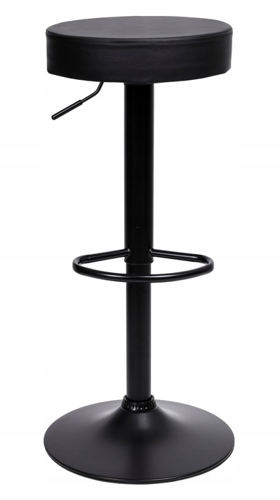 HOKER LOFTOWY KRZESŁO BAROWE REGULOWANE STOŁEK TABORET CZARNY NOGA