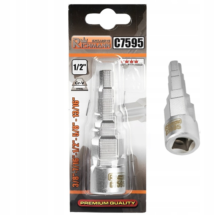 KLUCZ DO ŚRUBUNKÓW GRZEJNIKÓW STOPNIOWY Ø 1/2'' UNIWERSALNY SOLIDNY