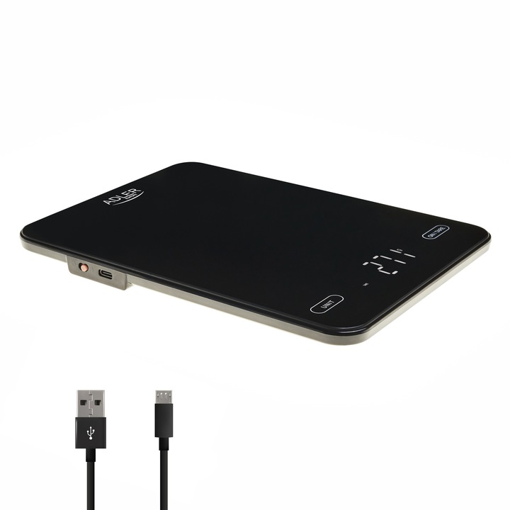 AKUMULATOROWA WAGA KUCHENNA DOTYKOWA LED USB 10KG