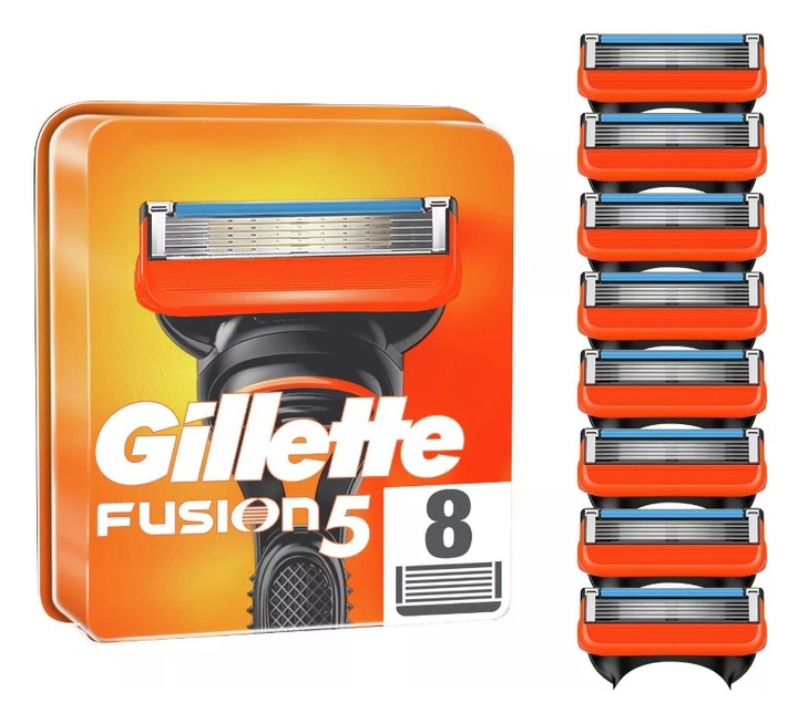 wkłady do maszynki GILLETTE fusion 5 ostrza ( 8 sztuk ) ZESTAW