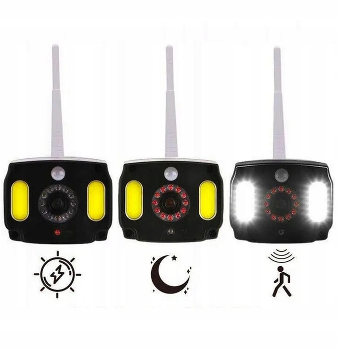 LAMPA SOLARNA ATRAPA KAMERY 2W1 CZUJNIK RUCHU 20W