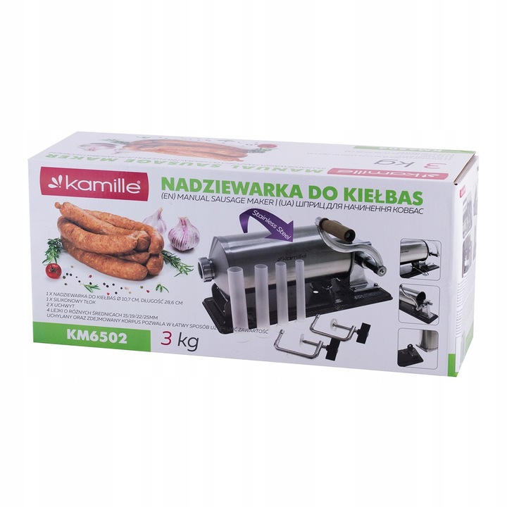 NADZIEWARKA 3 kg SZPRYCA DO KIEŁBAS WĘDLIN MASZYNKA do KIEŁBASY