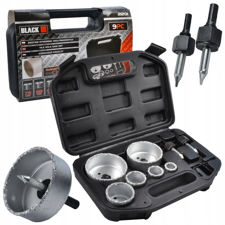 ZESTAW OTWORNIC WOLFRAMOWYCH DO GLAZURY PŁYTEK 8EL