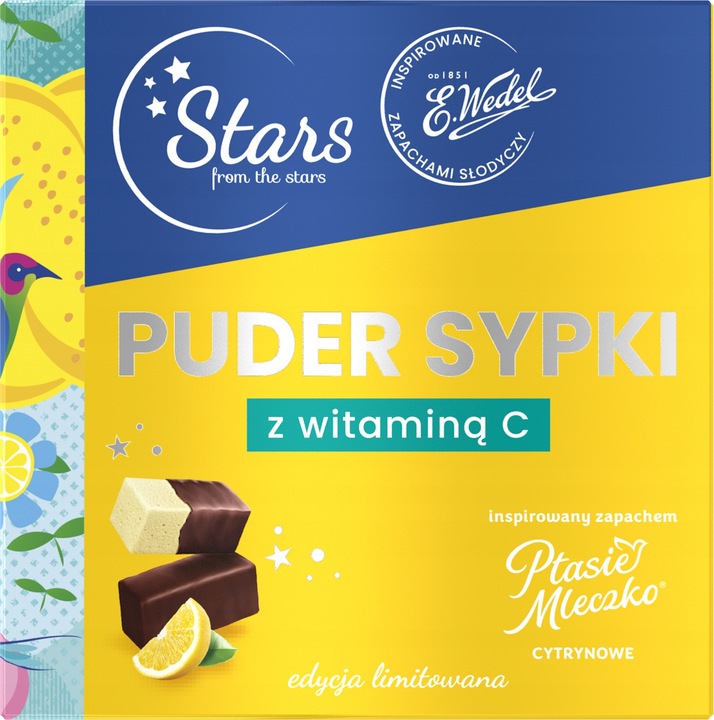 Stars from the stars Wedel puder sypki z Wit. C Ptasie Mleczko cytrynowe