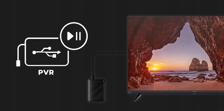 Telewizor bezramkowy LED direct Kiano KE32 Smart TV HD Ready czarny