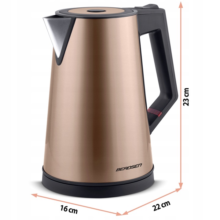 CZAJNIK ELEKTRYCZNY BEZPRZEWODOWY MODNY 1,7L BERDSEN 2200W