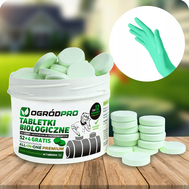 Tabletki Bakterie do szamba Oczyszczalni na Rok Tłuszcze All in One