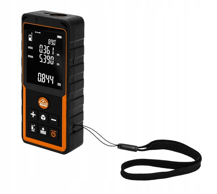 Dalmierz laserowy cyfrowy miernik odległości zasięg 80 m, IP54, NEO