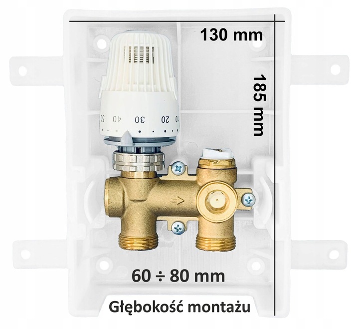 X-HOME OGRANICZNIK RTL 3/4 ZAWÓR do PODŁOGÓWKI PODTYNKOWY GŁOWICA RTL