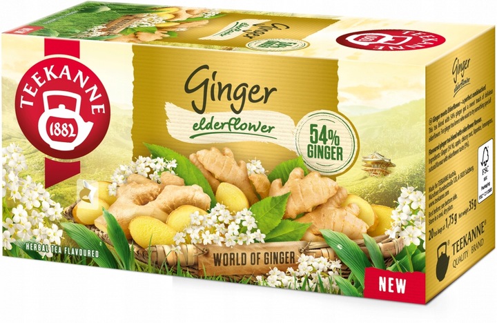 Teekanne Orange&Ginger, Ginger&Lemon, Ginger Mango, Ginger Elderflower 4szt