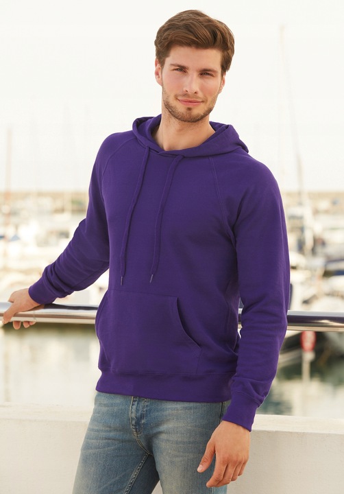 BLUZA Z KAPTUREM - FRUIT OF THE LOOM light