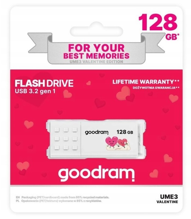 GOODRAM Pendrive UME3 128 GB USB 3.2 Biały