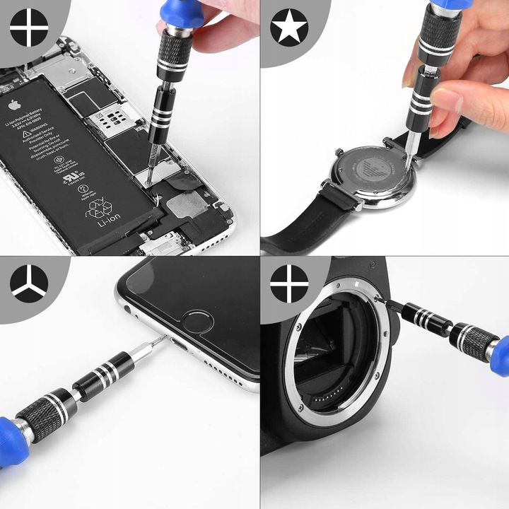 ZESTAW WKRĘTAKÓW ŚRUBOKRĘTÓW BITÓW PRECYZYJNE WYMIENNE W ETUI 75