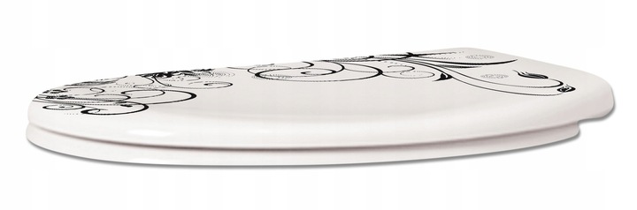 DESKA WC SEDESOWA WOLNOOPADAJĄCA TWARDY DUROPLAST NADRUK GRAFITOWY