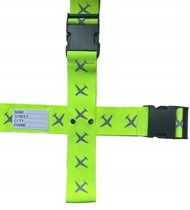 4 x PAS BAGAŻOWY SPINAJĄCY WALIZKĘ zabezpieczający +4 identyfikatory ZESTAW