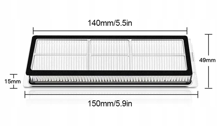 ZESTAW SZCZOTKI FILTRY ŚCIERKI DO XIAOMI MI ROBOT VACUUM MOP 1C MOP 2
