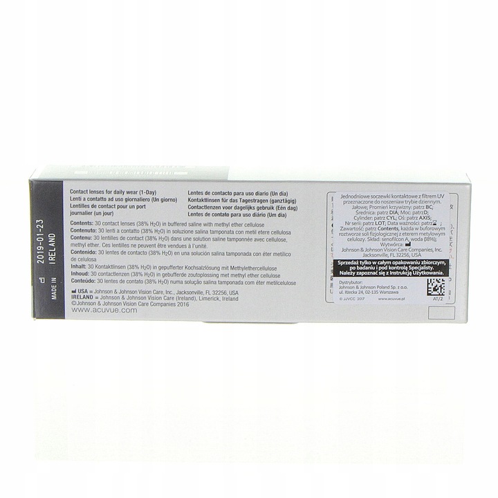 Soczewki kontaktowe jednodniowe ACUVUE OASYS 1-DAY 30 szt. moc -2,50