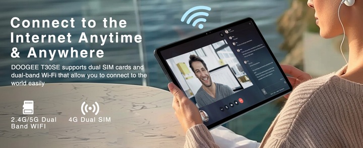 DOOGEE T30SE Tablet 11" 2.4K 9GB/128GB Android 14 WIFI SIM Hi-Res 8580mAh