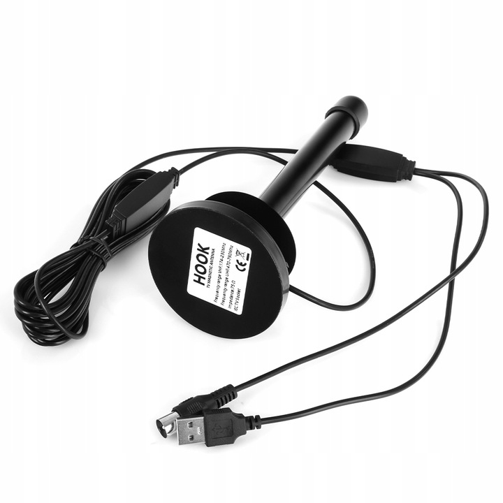 Antena DVB-T2 do Telewizji naziemnej Aktywna TV pokojowa 30 dB 4K LTE